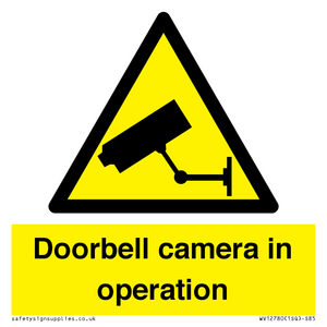 Doorbell camera in operation